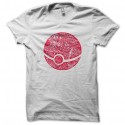 Shirt Red Pokeball art work blanc pour homme et femme