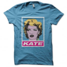 Shirt Kate Moss by Banksy parodie Obey turquoise pour homme et femme