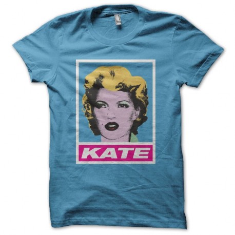Shirt Kate Moss by Banksy parodie Obey turquoise pour homme et femme