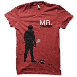 Shirt Mad Men Mr Draper rouge pour homme et femme