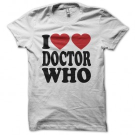 Shirt I love Doctor Who blanc pour homme et femme