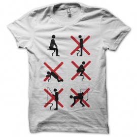 Shirt humour utilisation WC toilettes blanc pour homme et femme