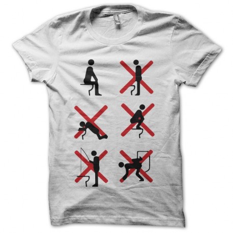 Shirt humour utilisation WC toilettes blanc pour homme et femme