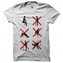 Shirt humour utilisation WC toilettes blanc pour homme et femme