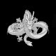 Shirt noir Dragon noir & blanc pour homme et femme