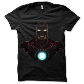 Shirt noir Iron Man pour homme et femme