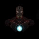 Shirt noir Iron Man pour homme et femme