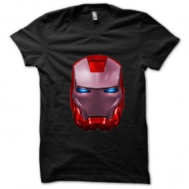 Shirt noir casque Iron Man pour homme et femme