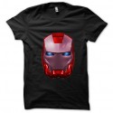 Shirt noir casque Iron Man pour homme et femme