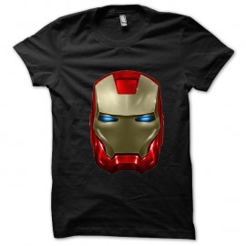 Shirt noir casque Iron Man 2 pour homme et femme
