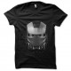 Shirt noir casque Iron Man Noir & Blanc pour homme et femme
