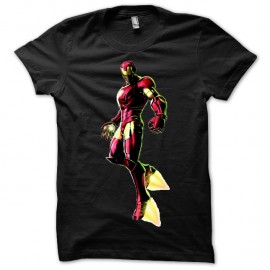 Shirt noir Iron Man pour homme et femme