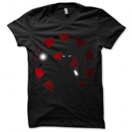 Shirt noir Iron Man dans le noir pour homme et femme