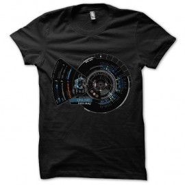 Shirt noir Iron Man Jarvis Dos pour homme et femme