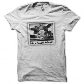 Shirt La vache Folle blanc pour homme et femme