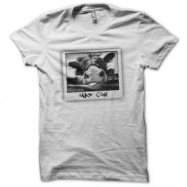 Shirt Mad Cow blanc pour homme et femme