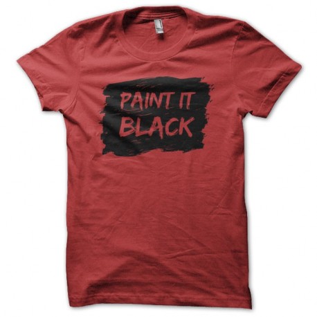 Shirt Paint it Black Rolling Stones rouge pour homme et femme