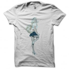 Shirt Jessica Nigri artwork blanc pour homme et femme