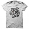 Shirt yeux du tigre rouge en blanc pour homme et femme