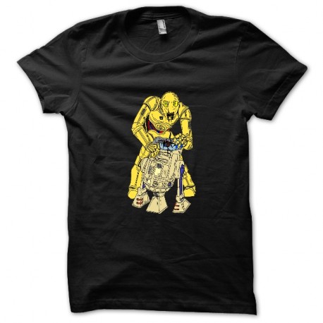 Shirt noir C3PO Zombie pour homme et femme