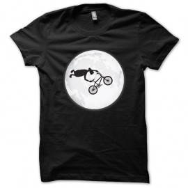 Shirt noir E.T biker pour homme et femme