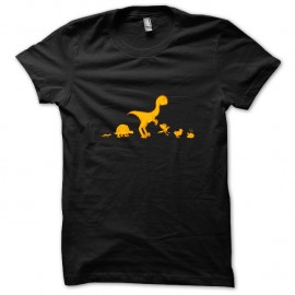 Shirt noir évolution poulet pour homme et femme