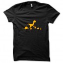 Shirt noir évolution poulet pour homme et femme