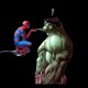 Shirt Spidey VS Hulk noir pour homme et femme