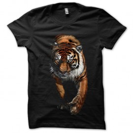 Shirt noir Tiger pour homme et femme