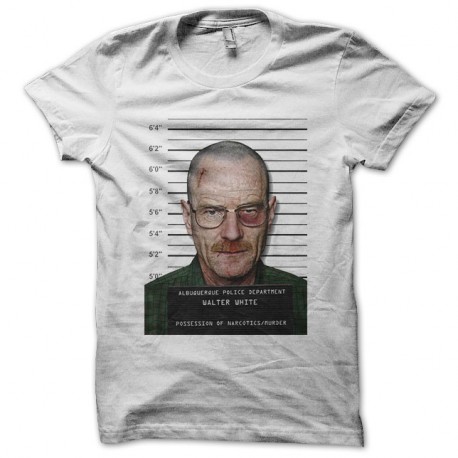 Shirt Breaking Bad Walter White police face blanc pour homme et femme