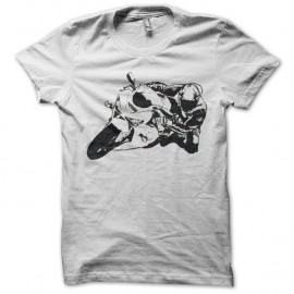 Shirt Moto sport blanc pour homme et femme