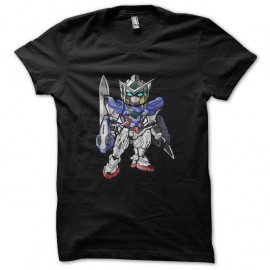 Shirt SD gundam version Exia le robot noir pour homme et femme