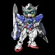 Shirt SD gundam version Exia le robot noir pour homme et femme