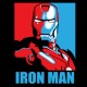 Shirt Ironman façon drapeau obama noir pour homme et femme