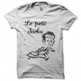 Shirt Le petit nicolas parodie Sarkozy blanc pour homme et femme