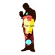 Shirt silhouette avec iron man dedans blanc pour homme et femme