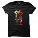 Shirt Ghost rider et Deadpool en version rigolote noir pour homme et femme