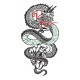 Shirt tatouage de dragon chinois en blanc pour homme et femme
