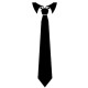 Shirt MIB cravate noir en blanc pour homme et femme