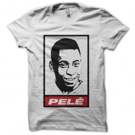 Shirt Pelé parodie Obey blanc pour homme et femme