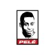 Shirt Pelé parodie Obey blanc pour homme et femme