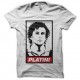 Shirt Michel Platini parodie Obey blanc pour homme et femme