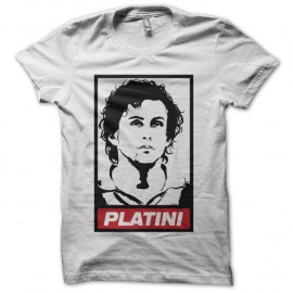 Shirt Michel Platini parodie Obey blanc pour homme et femme