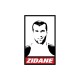 Shirt Zinedine Zidane parodie Obey blanc pour homme et femme