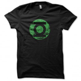 Shirt Green Lantern La Lanterne verte vintage grungy vert sur noir pour homme et femme