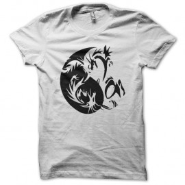 Shirt Tatouage Tribal Japonais Dragon blanc pour homme et femme
