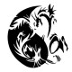 Shirt Tatouage Tribal Japonais Dragon blanc pour homme et femme