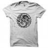 Shirt tatouage avec le signe Ying yang dragon blanc pour homme et femme