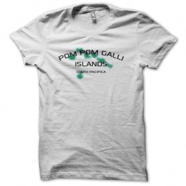 Shirt La Classe Américaine Pom-Pom Galli islands blanc pour homme et femme