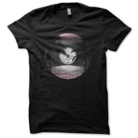 Shirt Vinyl Clair de lune noir pour homme et femme